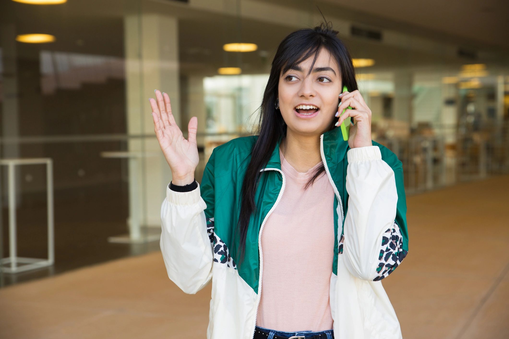 Business founder on a phone call